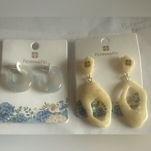 Contemporary earrings, Fenna and Fei